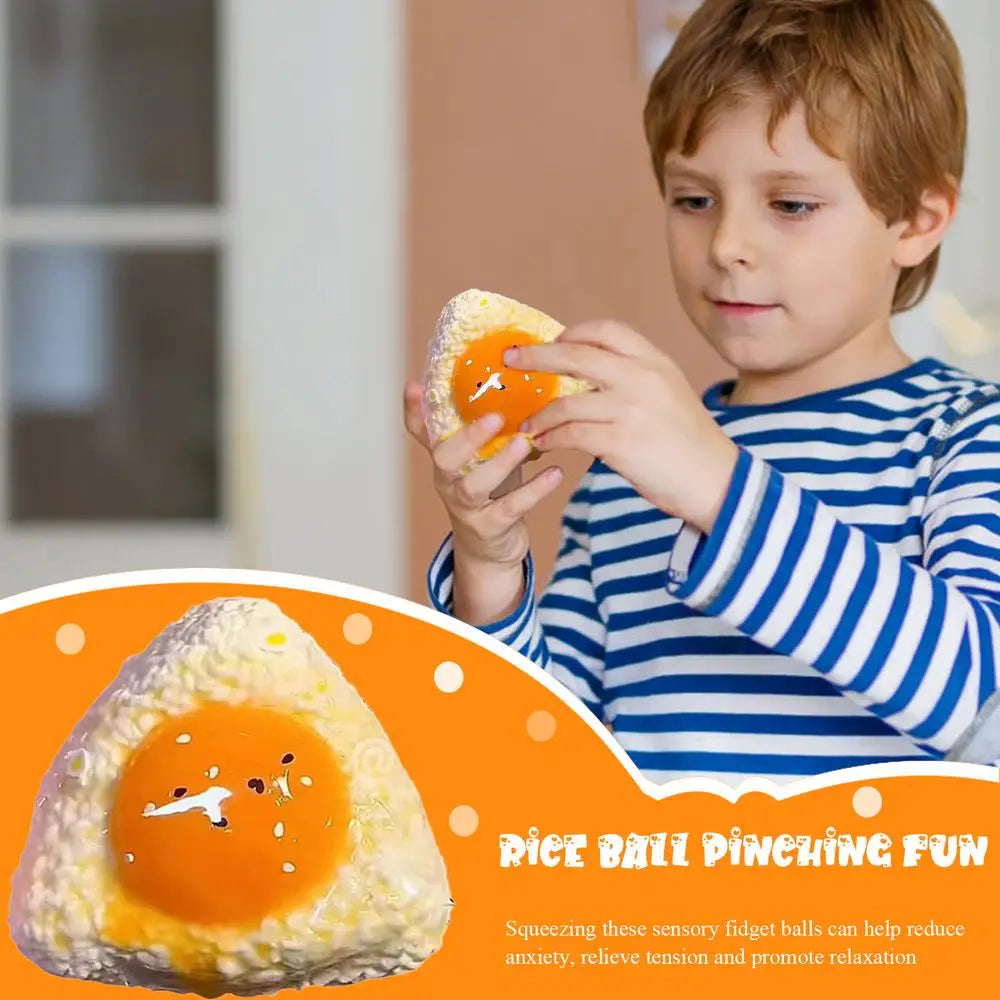 Handmade Silicone Squishys Egg Rice Ball Mochi Taba Squishys Sushi NEW Fidget Toys Relief Squeeze Toy Stress Kids Release Gift