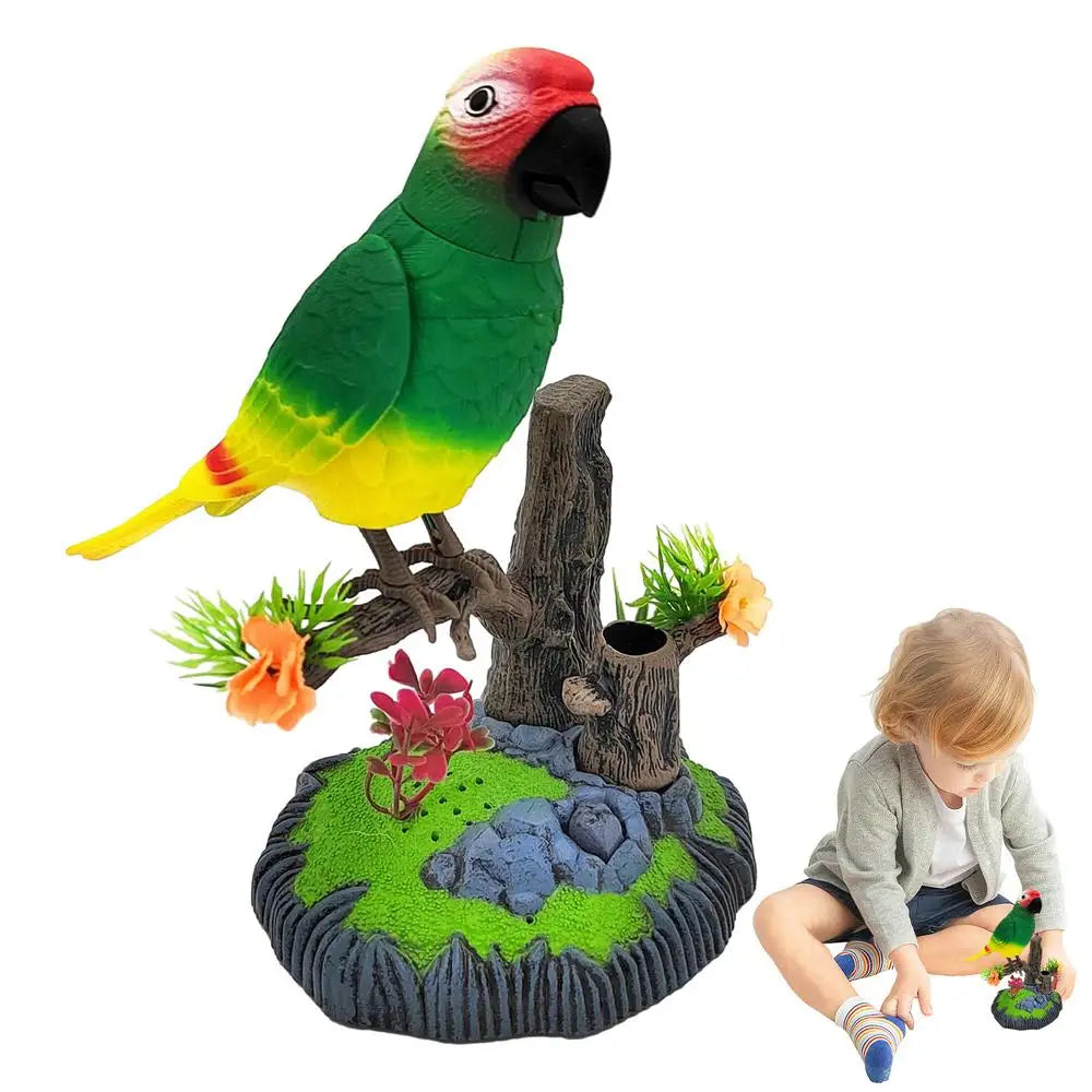 Talking Bird Toy Vocal Robot Birds Toy Electronic Parrot Sensor Realistic Toy For Boys Girls Kid Adults For Home Kids Room Desk