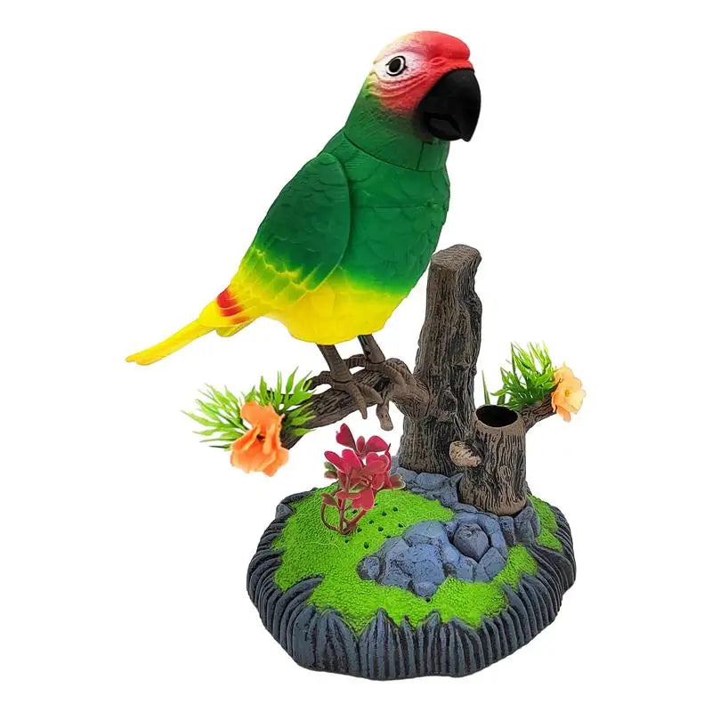 Talking Bird Toy Vocal Robot Birds Toy Electronic Parrot Sensor Realistic Toy For Boys Girls Kid Adults For Home Kids Room Desk