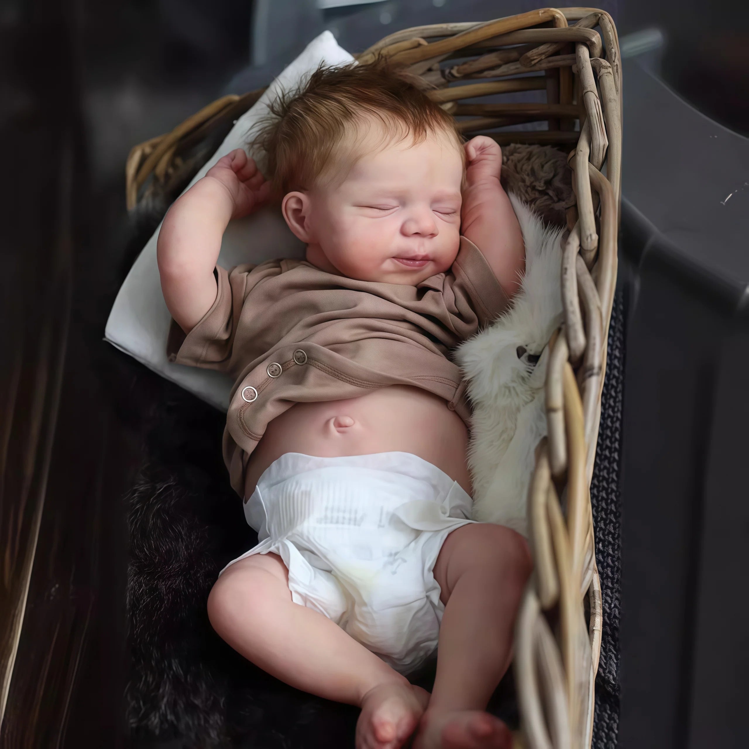 Risbecko 48cm Reborn Doll Baby Full Silicone Vinyl Girl Body -19 inch 3D Painted Skin Realistic Touch Doll Toy Christmas Gift