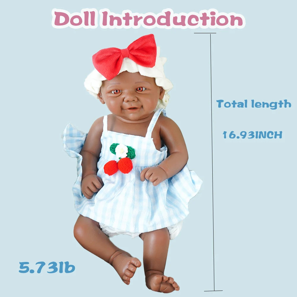 Artificial Soft Full Body Platinum Silicone Painted Reborn Doll Girl Handmade 18.31 Inch Solid Color Newborn Dummy Boy Suitable