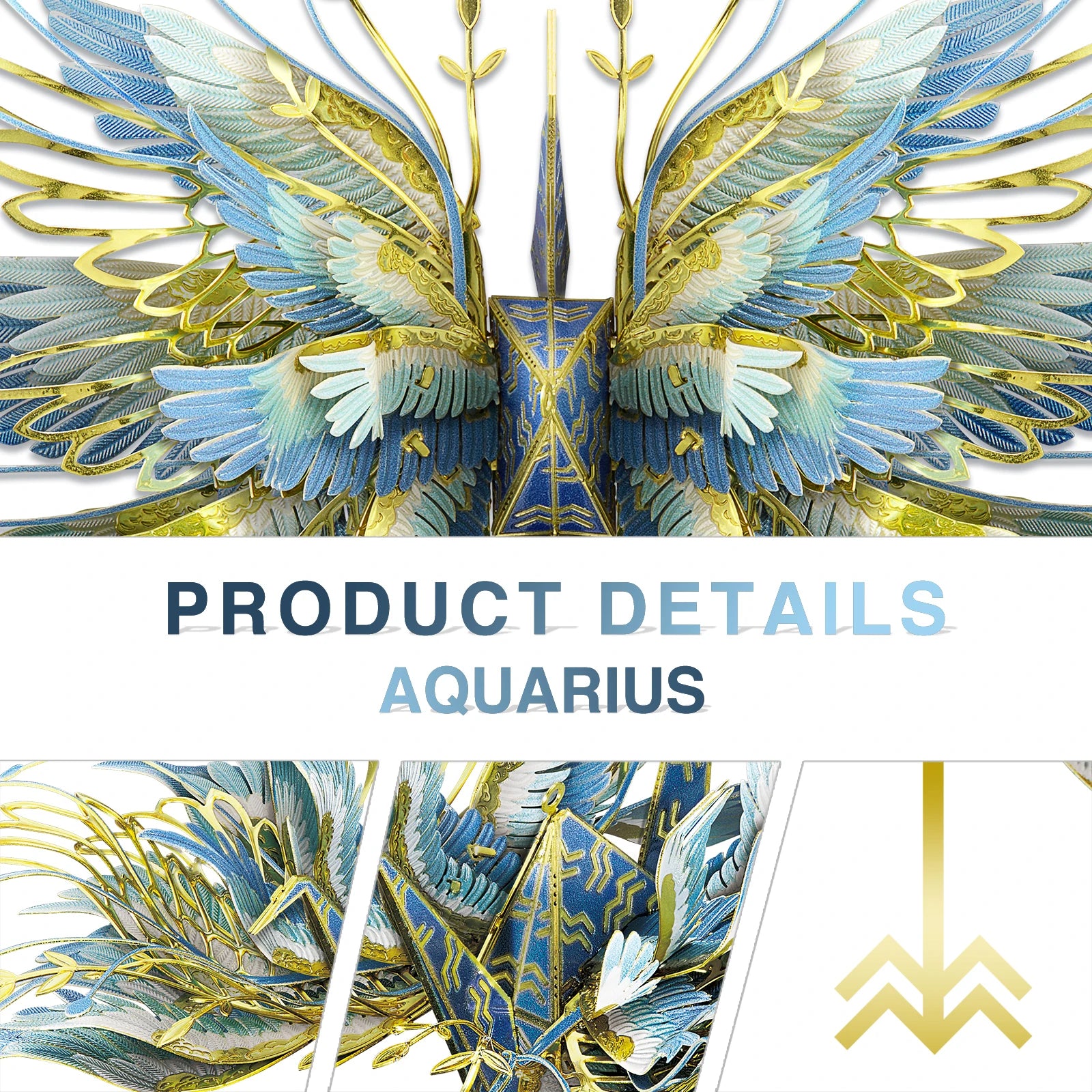 Piececool 3D Metal Puzzle-Aquarius One Thousand Origami Carnes for Aquarius Model Kits DIY Jigsaw Toy For Adults