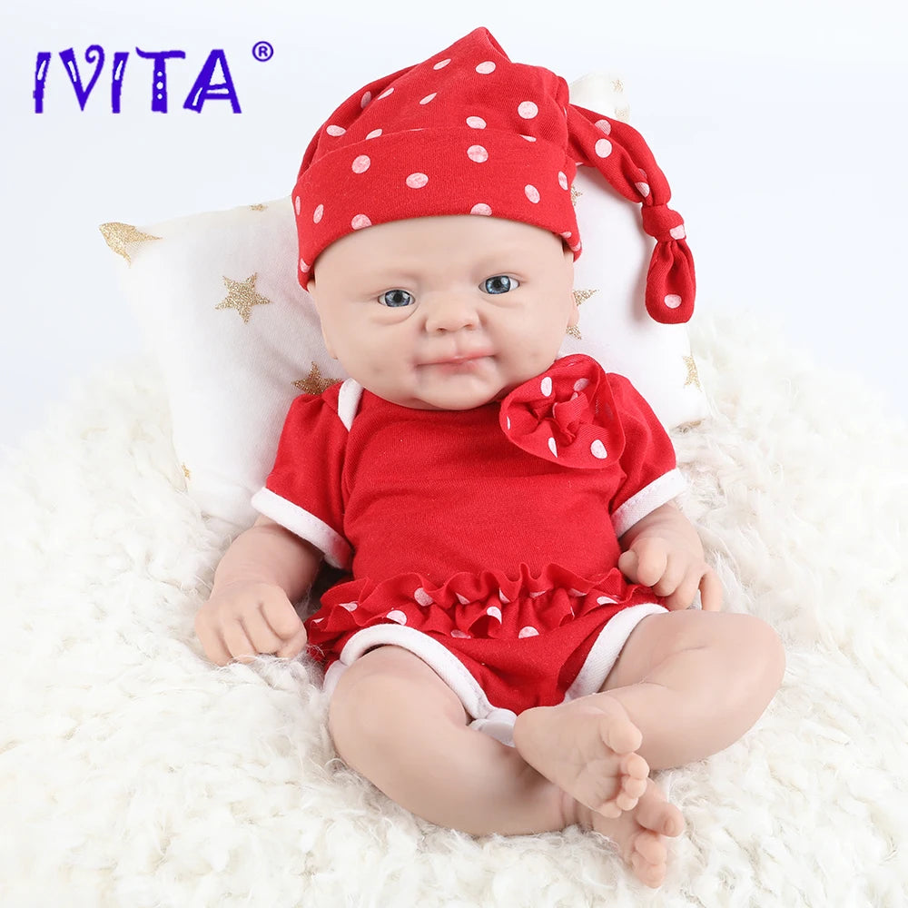 IVITA 14" 1.5kg Full Body Silicone Reborn Doll "coco" Girl Dolls Realistic Baby DIY Blank Soft Children Bebe Lifelike Toys