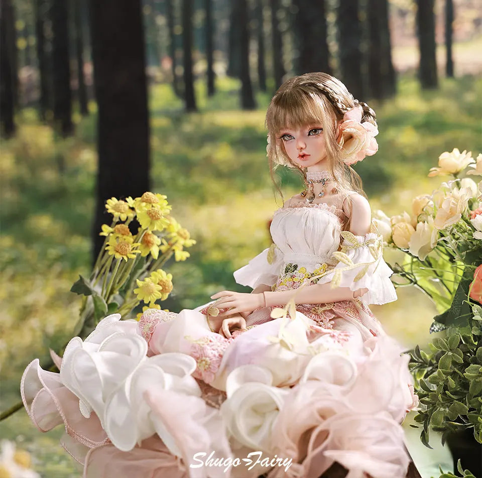 Sakina Bjd Doll 1/4 Bariy Flower Jellyfish Fantasy Toys Resin Ball Jointed Dolls Fullset Art Collection Shugafairy Gift for Girl