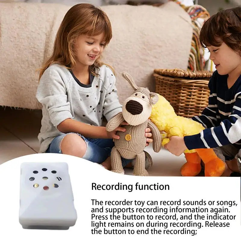 Voice Recorder for Stuffed Animal Mini Recording Device Sound Module for Doll Recordable Stuffed Animal Insert Square Toy Voice