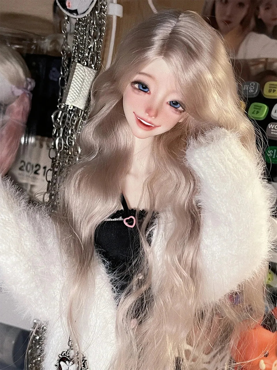 ShugaFairy Bjd Dolls Head 1/4 AHe Laugh with Happy Eyes Attractive Style Scary or Gentle High Quality Ball Jointed Doll