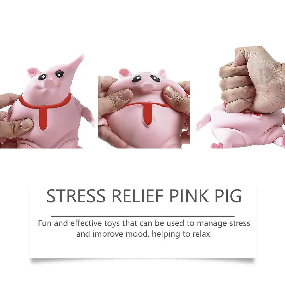 Anti Stress Pig Squeeze Toy Cute Cartoon Animal Piggy Stress Relief Vent Ball for Kids Adults Decompression Toy Child Gifts