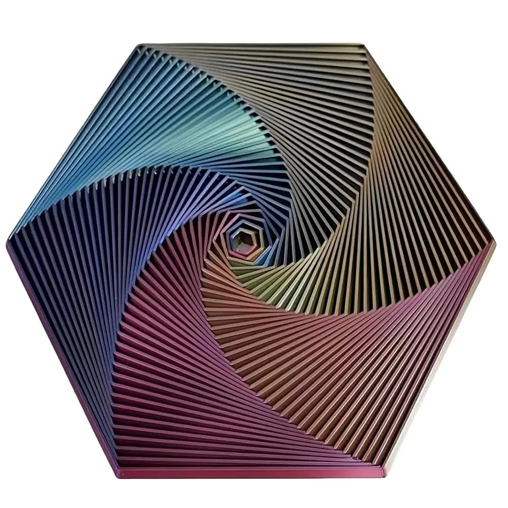 3D Printed Fractal Fidget Hexagon Portable Playing Sensory Anti-stress Toy Desktop Ornament Kid Toy Visual Toys