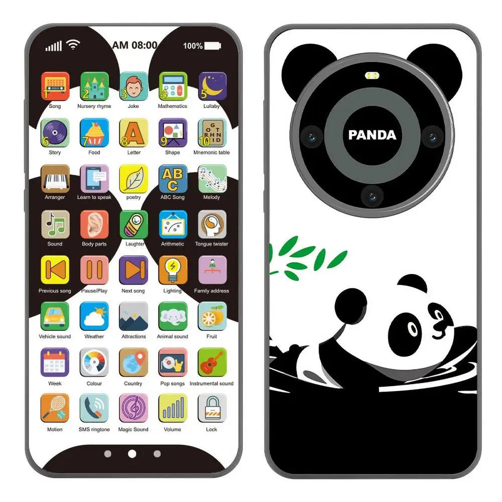 Kids Toy Smartphone Early Mobile Phone With Light Touch Screen Phone Rechargeable 10000 Functions Educational Content For Boys