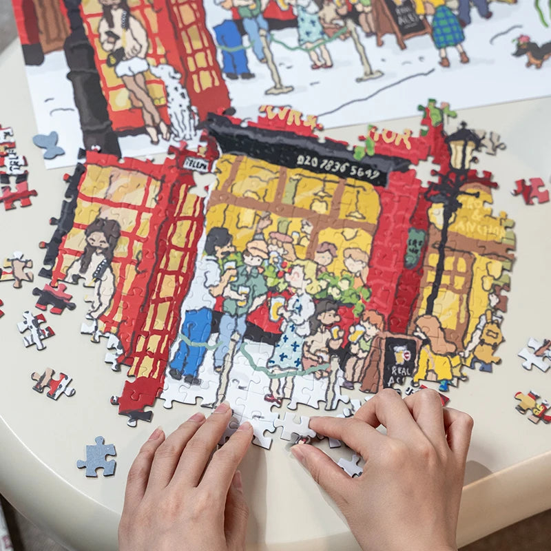 Robotime rolife 1000 Piece Jigsaw Puzzle Home Decor Adults Puzzle Games Family Fun Puzzles Educational Toys for Kids