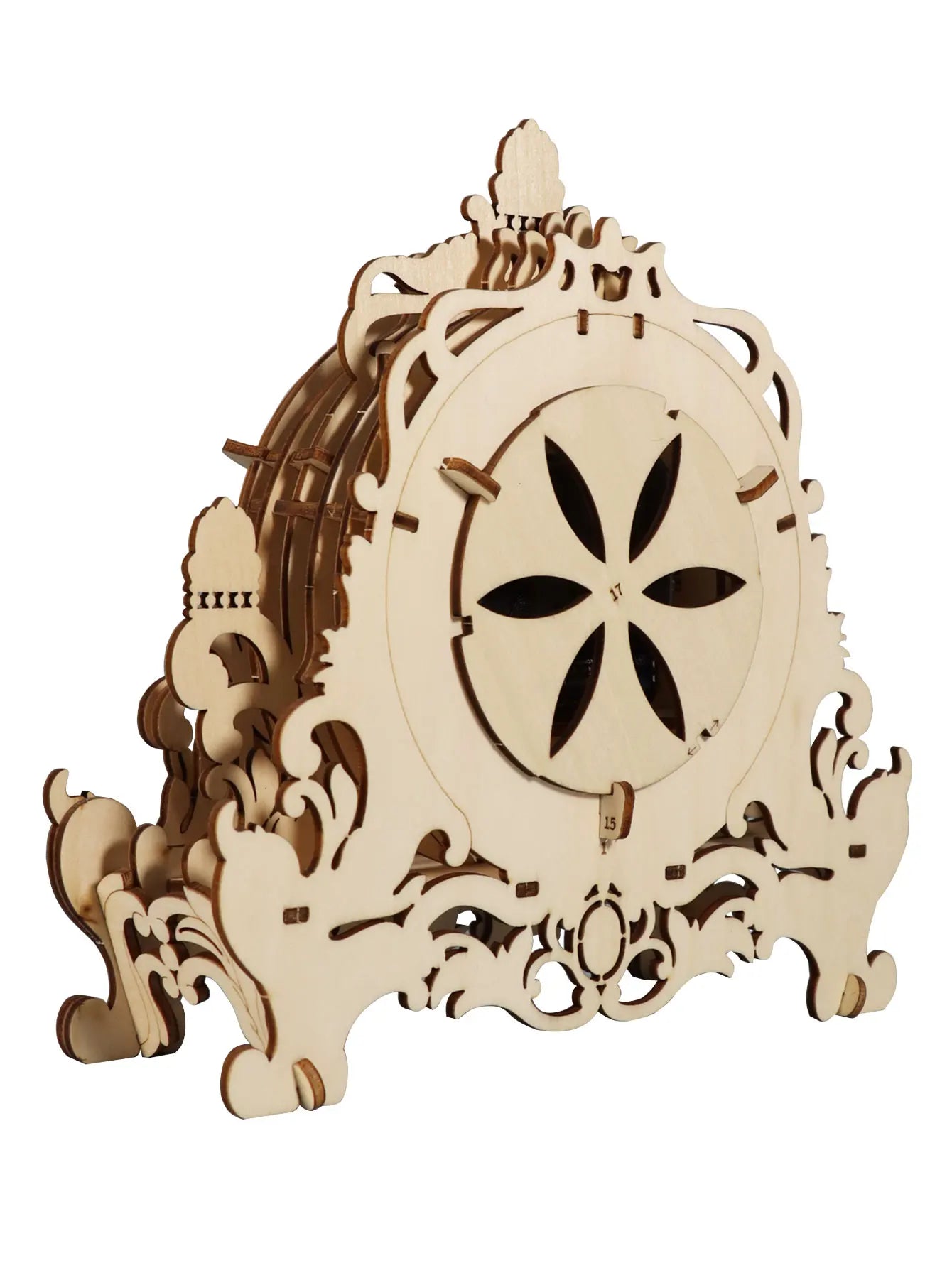 3D Puzzles Carved Clock Wooden Model Kits for Adults To Build Retro Craft Christmas And Birthday Gifts Home Decoration