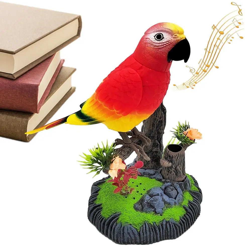 Talking Bird Toy Vocal Robot Birds Toy Electronic Parrot Sensor Realistic Toy For Boys Girls Kid Adults For Home Kids Room Desk
