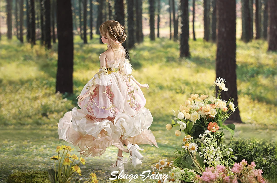 Sakina Bjd Doll 1/4 Bariy Flower Jellyfish Fantasy Toys Resin Ball Jointed Dolls Fullset Art Collection Shugafairy Gift for Girl