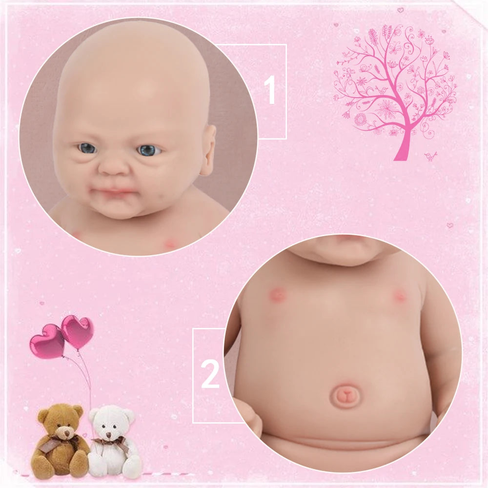 IVITA 14" 1.5kg Full Body Silicone Reborn Doll "coco" Girl Dolls Realistic Baby DIY Blank Soft Children Bebe Lifelike Toys