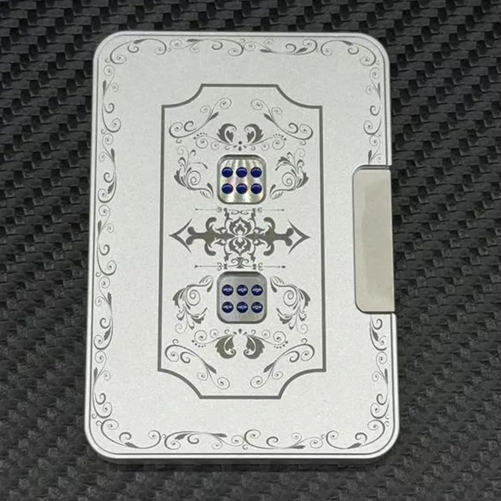 3D Mechanical Dice Fidget Toy Aluminum Alloy Stress Relief Dice Spinner Toys Portable Finger Press Card Dice Stress Relief Toys