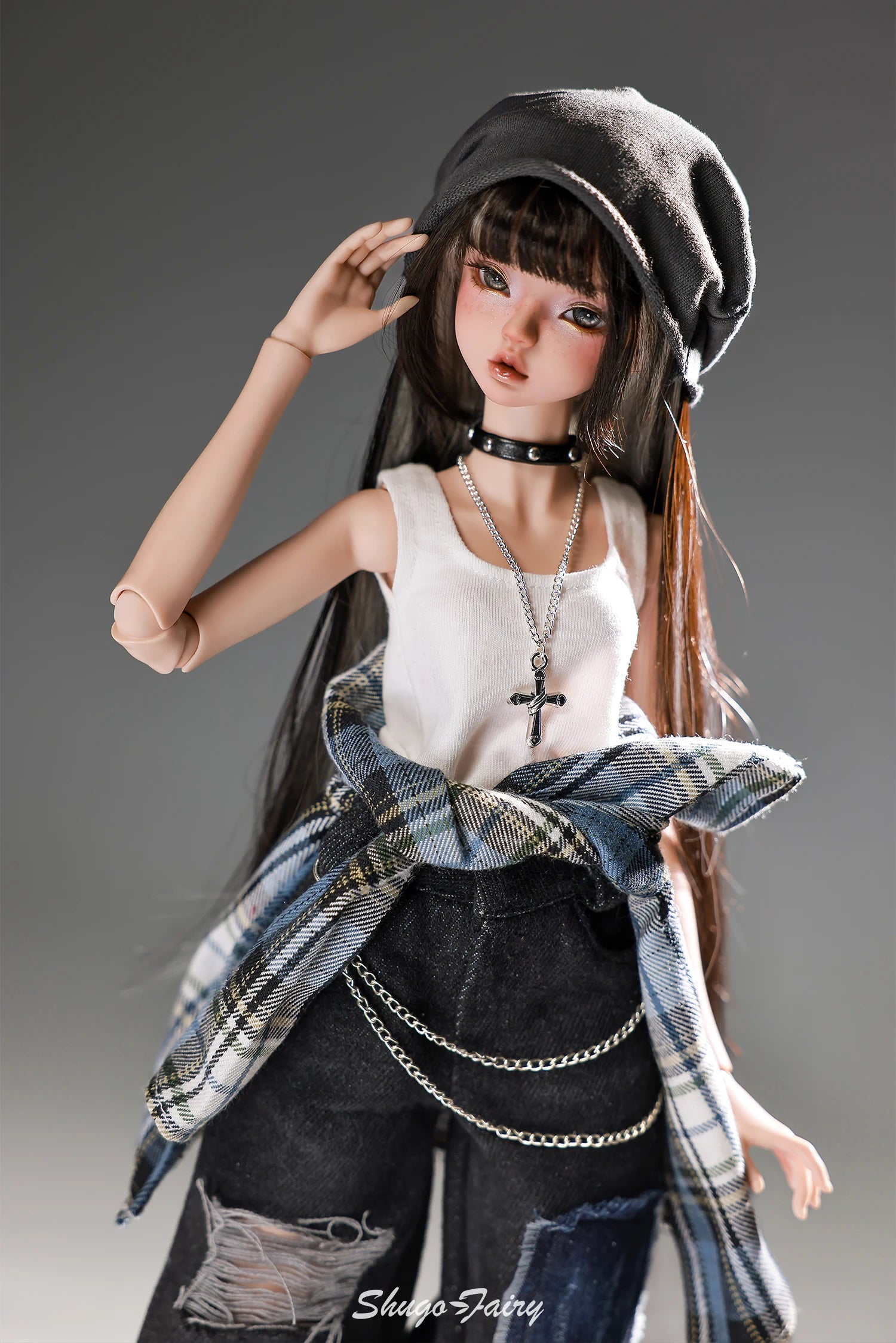 Lena F Bjd Doll 1/4 Bariy Body Lazy Pure Modern Street Daily Outfit Toys Korean Cool Music Producer Resin Shugafairy Full Set