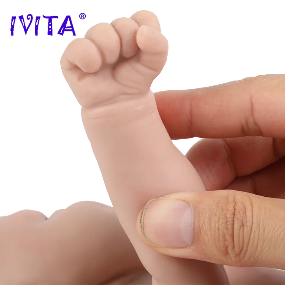 IVITA 14" 1.5kg Full Body Silicone Reborn Doll "coco" Girl Dolls Realistic Baby DIY Blank Soft Children Bebe Lifelike Toys