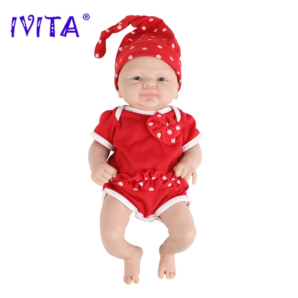 IVITA 14" 1.5kg Full Body Silicone Reborn Doll "coco" Girl Dolls Realistic Baby DIY Blank Soft Children Bebe Lifelike Toys