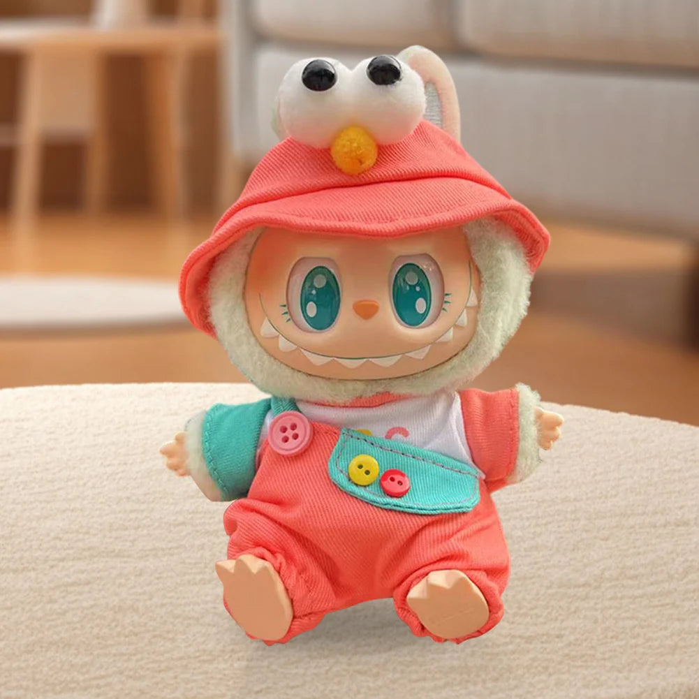 Labubu Plush Doll Clothes Plush Doll Changing Clothes Dolll Clothes Suit Cartoon Cute Clothes Dolls Accessories Christmas Gift