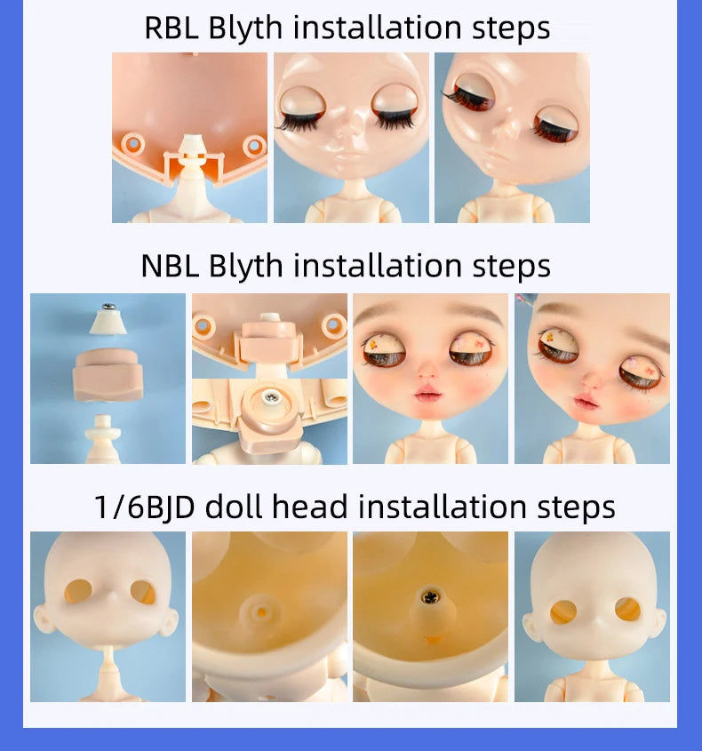 20cm 21cm YMY Body Super White Milk White Girl Body for Ob22, Ob24, Blyth, ICY, DBS, 1/6bjd Doll Head Movable Joint Doll Body