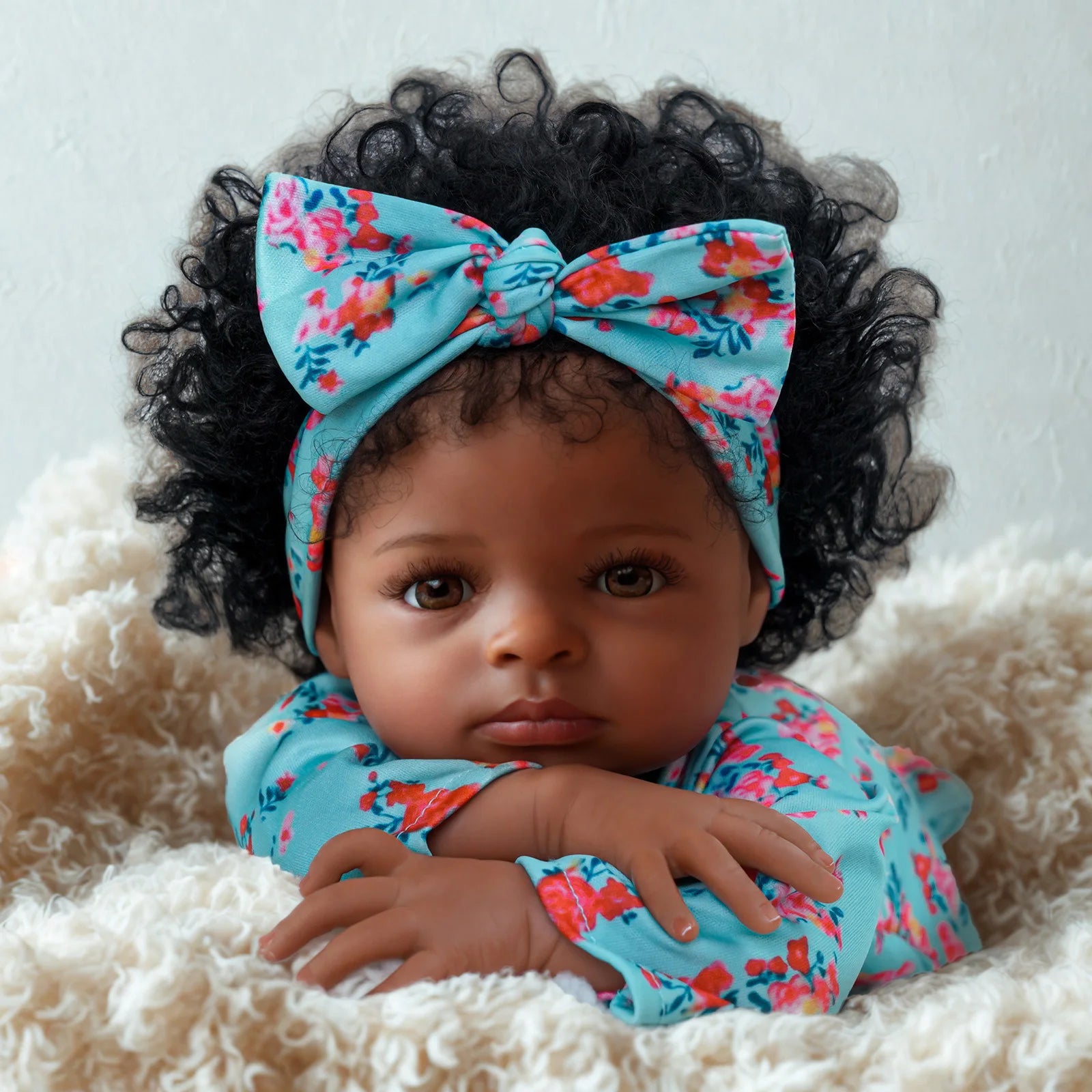 Reborn Baby Dolls 20 inch African American Black Newborn Baby Dolls Real Life Baby Dolls with Toy Accessories Gift Set for Kids