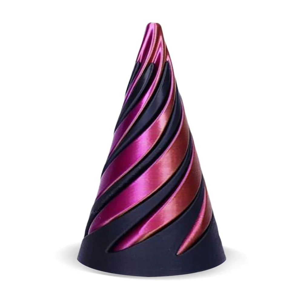 3D Printed Spiral Cone Toy Fidget Toy Impossible Pyramid Passthrough Sculpture Mini Vortex Thread Illusion for Kids and Adults