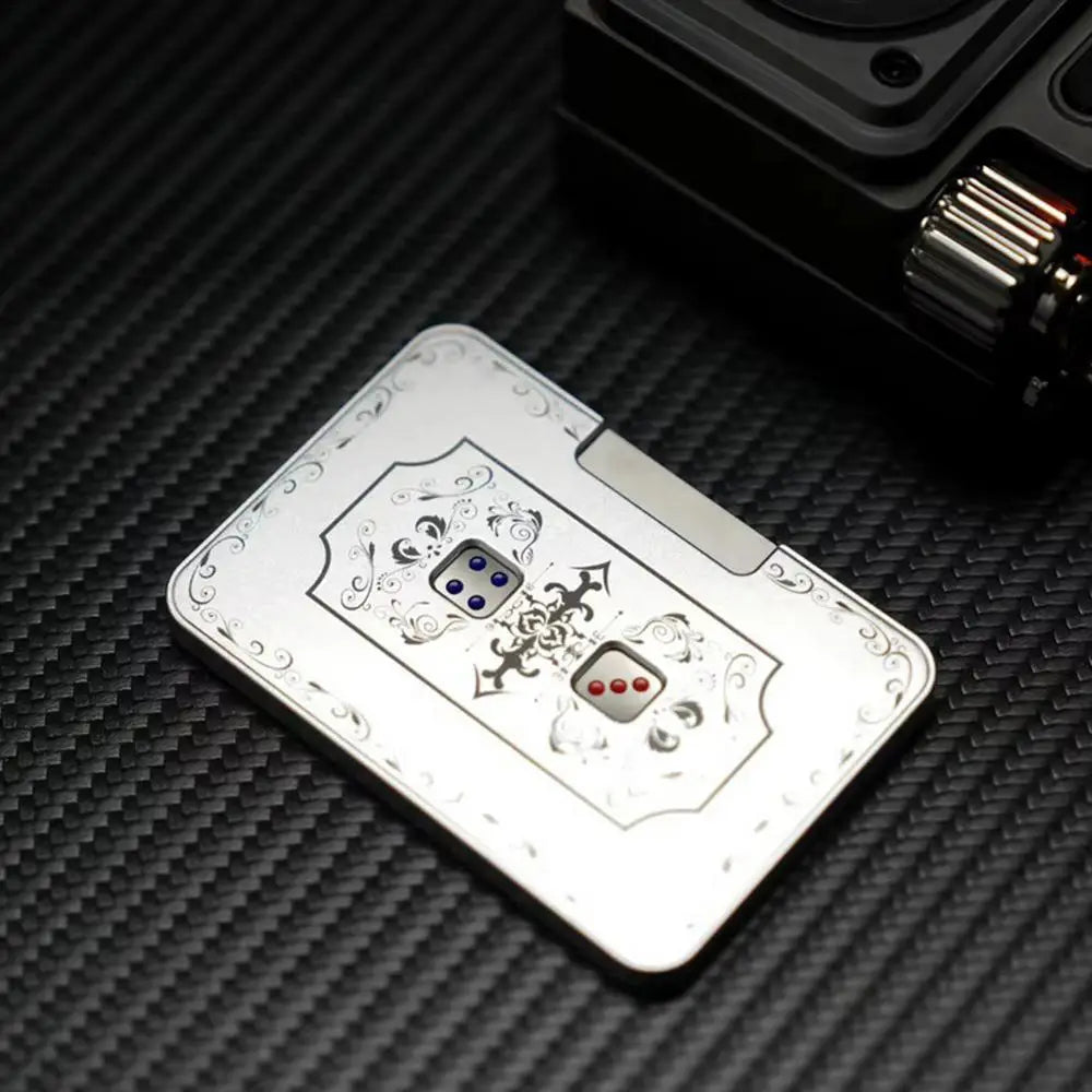 3D Mechanical Dice Fidget Toy Aluminum Alloy Stress Relief Dice Spinner Toys Portable Finger Press Card Dice Stress Relief Toys