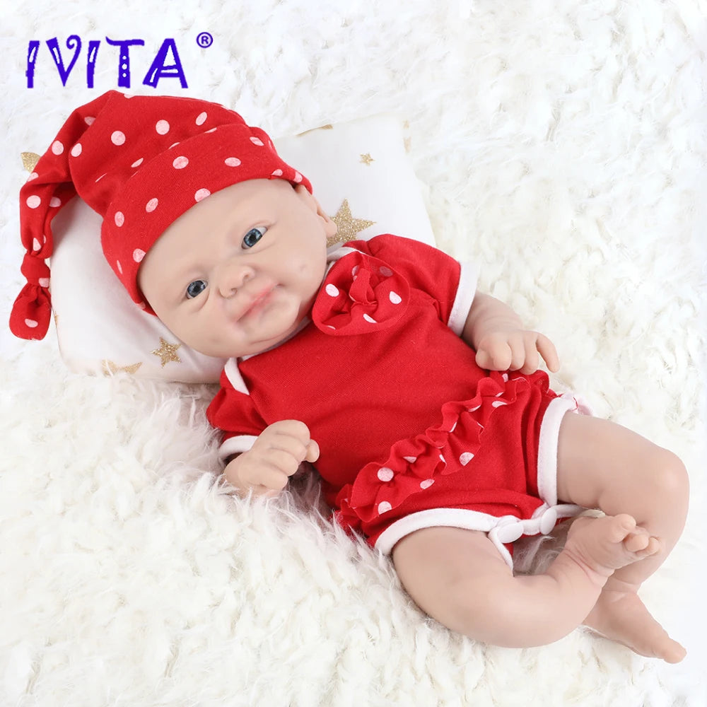 IVITA 14" 1.5kg Full Body Silicone Reborn Doll "coco" Girl Dolls Realistic Baby DIY Blank Soft Children Bebe Lifelike Toys