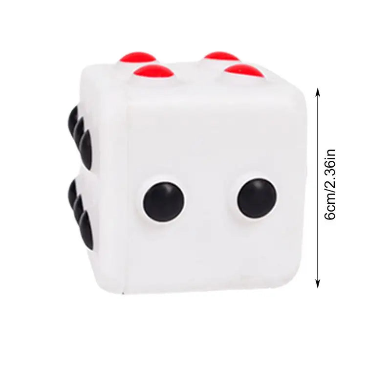 Dice Stress Ball Dice Stress Relief Toy Silicone Pop Bubbles 3D Dice Shaped Squeeze Stress Toys Venting Toy Stress Reliever For