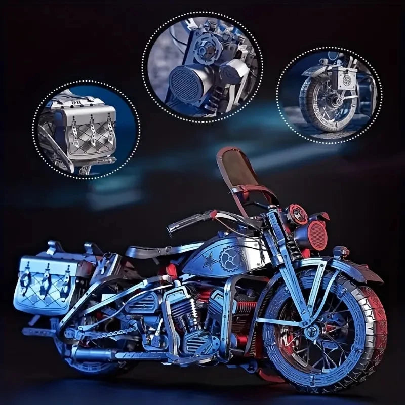 motorcycle 3D Metal Puzzle DIY Model Building Kit Adult Toys Birthday Gift