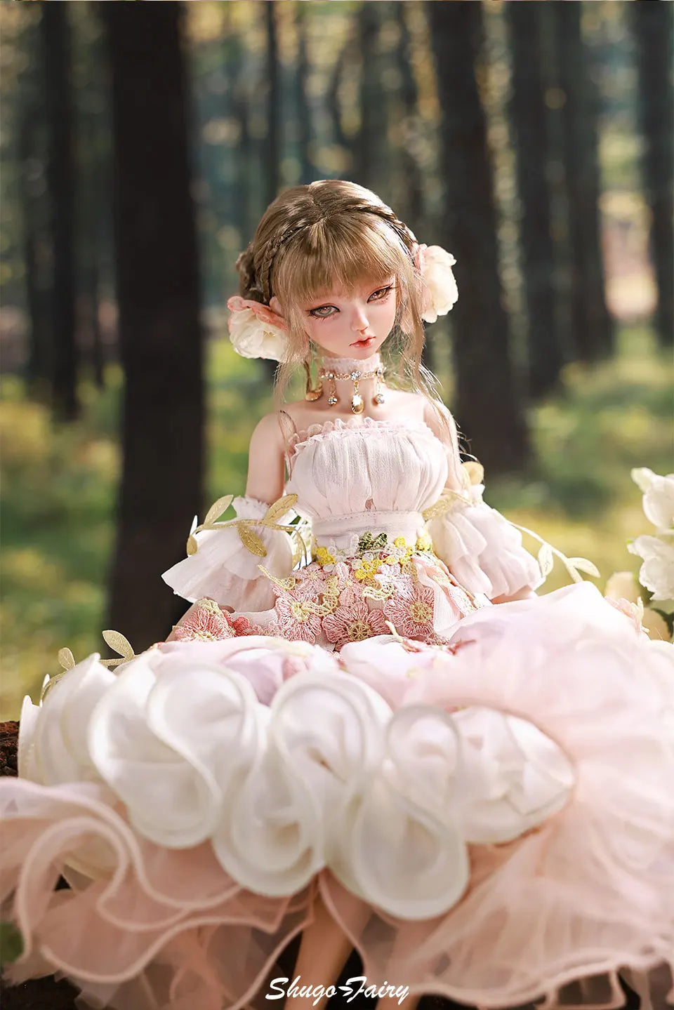 Sakina Bjd Doll 1/4 Bariy Flower Jellyfish Fantasy Toys Resin Ball Jointed Dolls Fullset Art Collection Shugafairy Gift for Girl