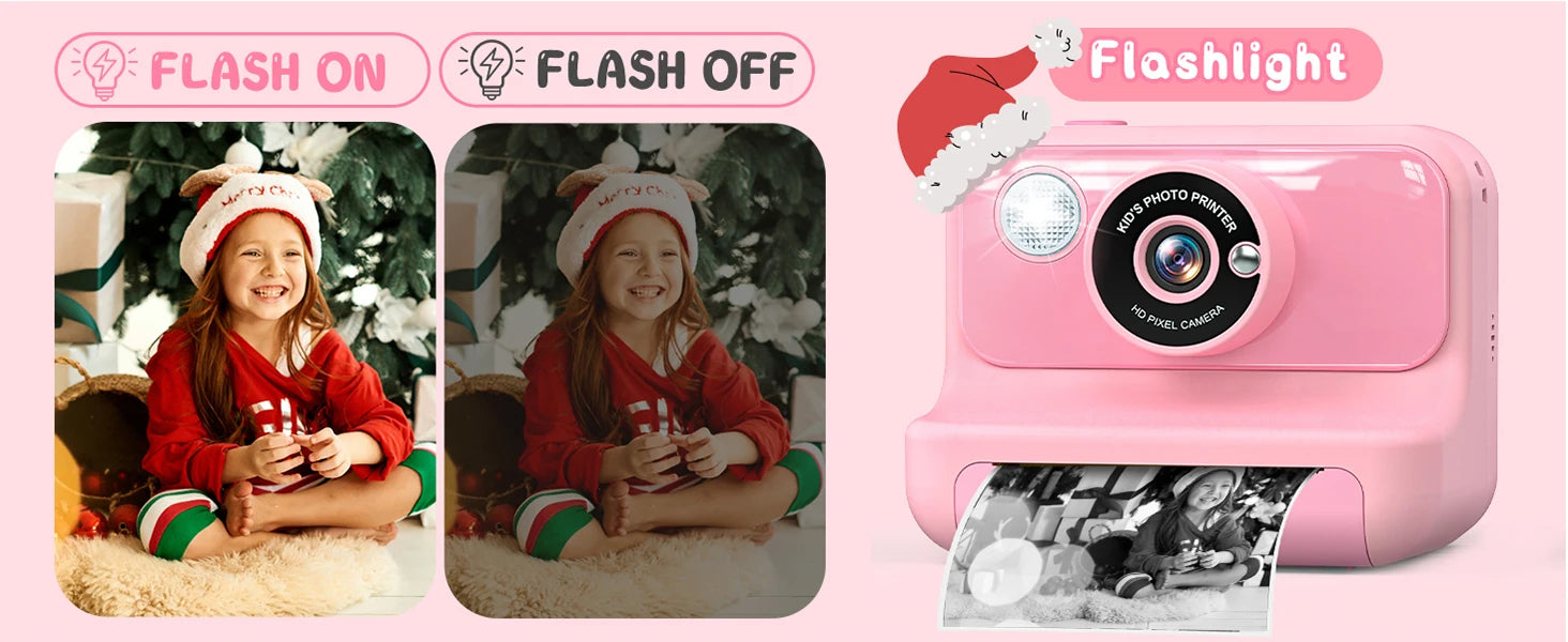 Kids Camera Instant Print 1080P HD Thermal Printing Camera 2.4 Inch Mini Digital Camera Toy For Toddle