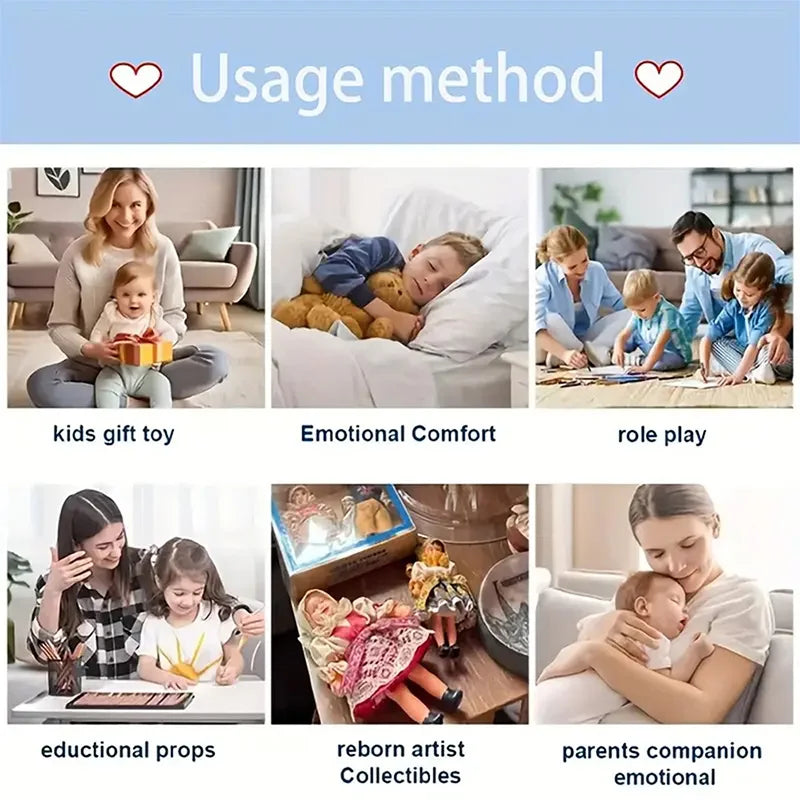 49.5cm/19.5in full body soft silicone painted reborn doll with high realism and soft touch