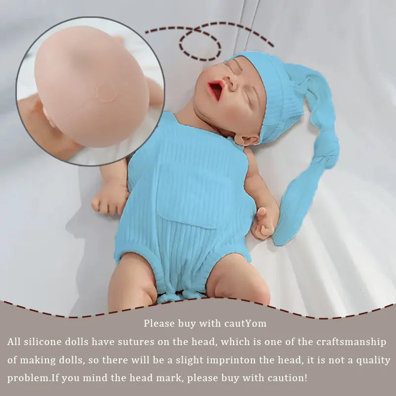 MALETOFE 45cm Reborn Full Body Silicone Baby Doll Panda Clothes Realistic Real Soft Girl For Children Cut Clever Baby