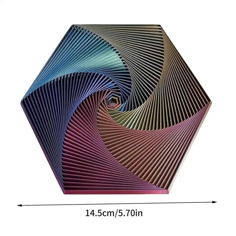 3D Printed Fractal Fidget Hexagon Portable Playing Sensory Anti-stress Toy Desktop Ornament Kid Toy Visual Toys