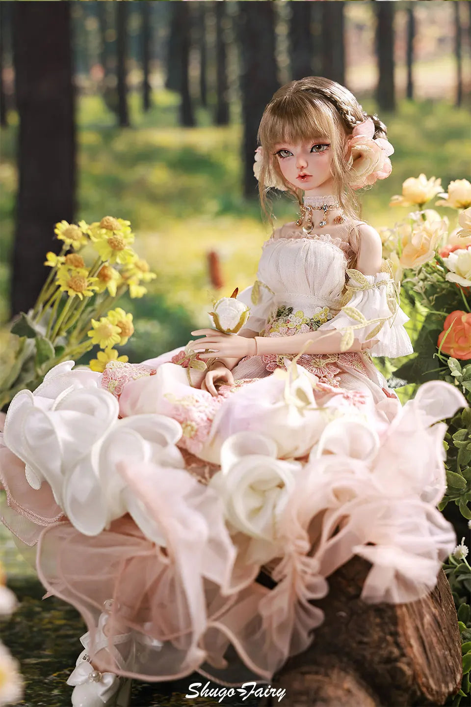 Sakina Bjd Doll 1/4 Bariy Flower Jellyfish Fantasy Toys Resin Ball Jointed Dolls Fullset Art Collection Shugafairy Gift for Girl