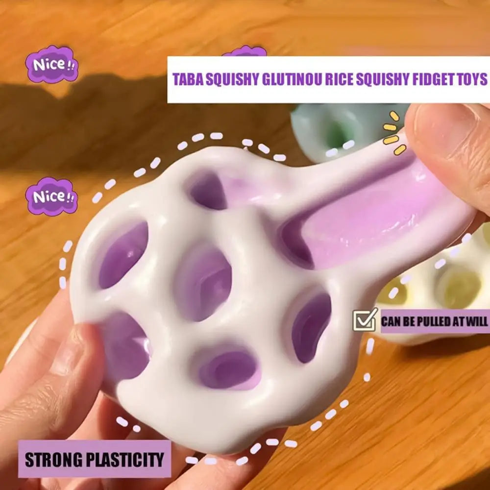 Non-Toxic Handmade Ball Pinch Ice Skin Glutinous Rice Cake Sticky Finger Pinch Creative Stress Relief DIY Toys Children's Safety