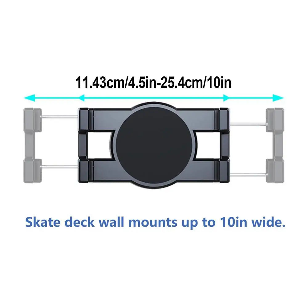 Rotating Skateboard Wall Rack Skateboard Wall Mount Hanger Display Deck Retractable Clamping Skateboard Display Organization