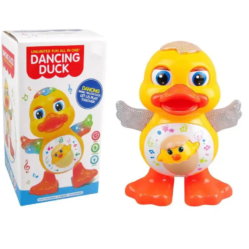 Electric Dancing Duck with Music & Lights Baby Musical Duck Toy Interactive Baby Duck Toy for 1 + Year Old Toddler Boys Girls