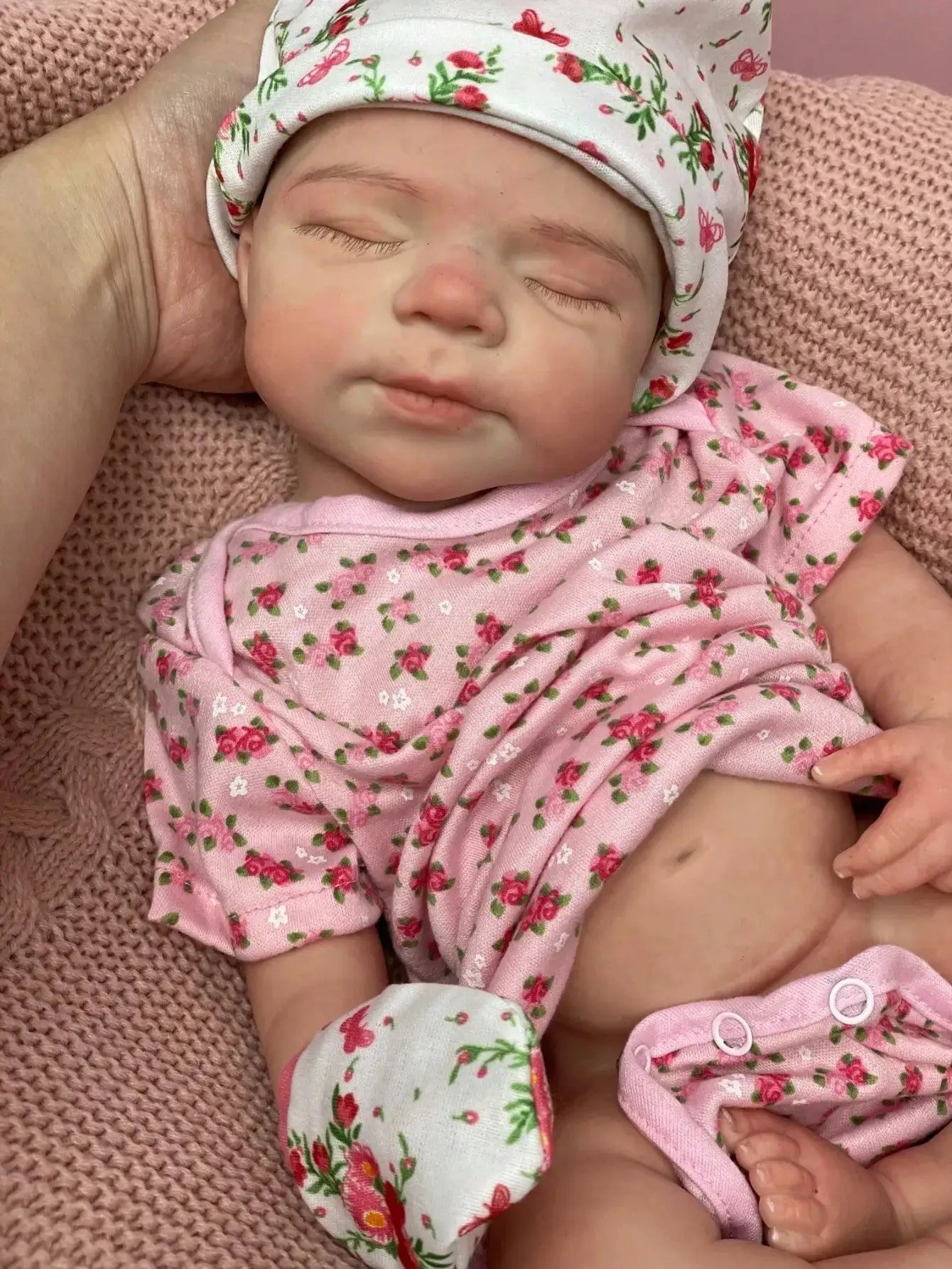 Saskia 18 Inch Soft Silicone Reborn Doll Handmade Lifelike Painted Pascale Baby Girl Washable Sleeping Newborn Christmas Gift