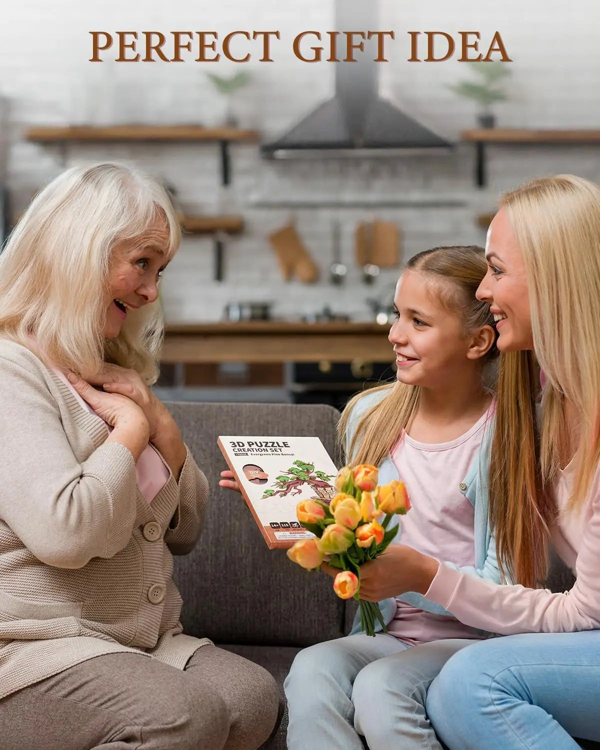 Robotime Rolife 3D Wooden Sakura Bonsai Puzzle Easy Assembly Evergreen Pine Bonsai Kit Christmas Gift for Family Home Decoration