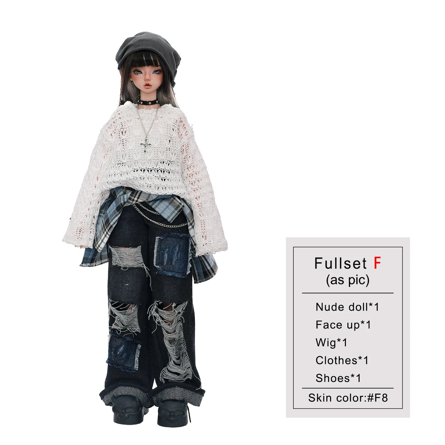 Lena F Bjd Doll 1/4 Bariy Body Lazy Pure Modern Street Daily Outfit Toys Korean Cool Music Producer Resin Shugafairy Full Set