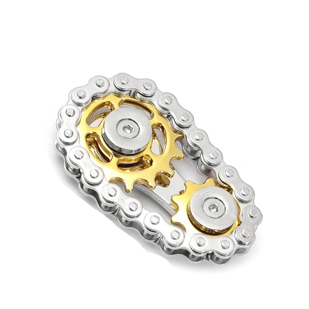 Chains Gear Fidget Spinner Spinning Top Fingertip Sprocket Hand Spinner Chain Gear Gyroscope Metal Wheel Gear Chain Gyroscope