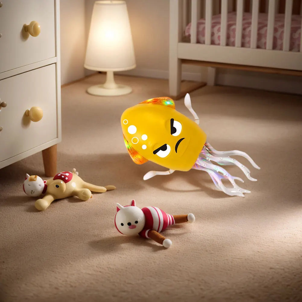 Dancing Funny Octopus Toy Smart Obstacle Avoidance Interactive Moving Toys Electronic Light Up Music Toys for Office Desk Decor