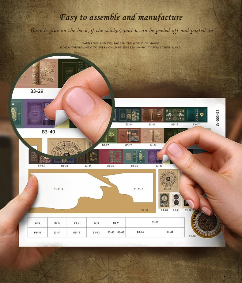 CUTEBEE DIY Wooden Dollhouse Magic Cathedral Miniature Doll House Kit with Furniture Roombox Magic Academy Toy for Birthday Gift