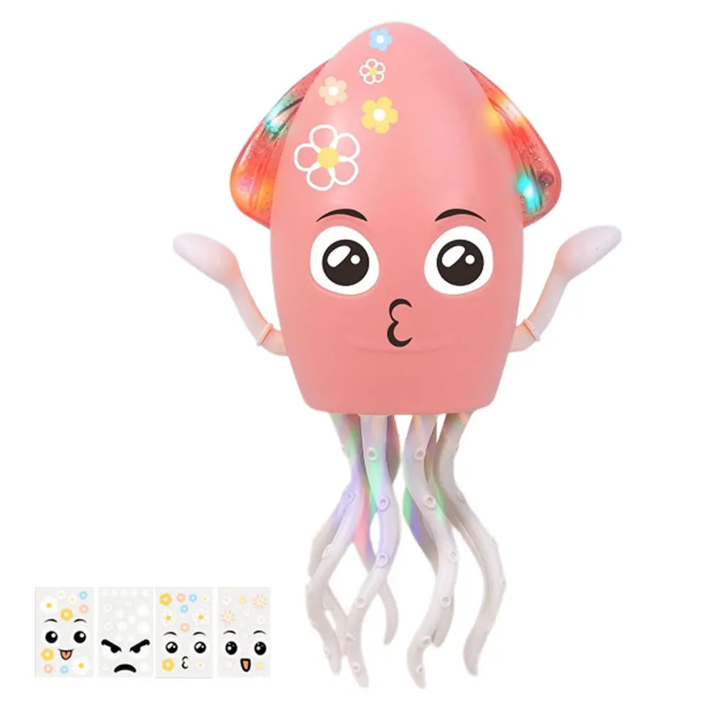 Dancing Funny Octopus Toy Smart Obstacle Avoidance Interactive Moving Toys Electronic Light Up Music Toys for Office Desk Decor