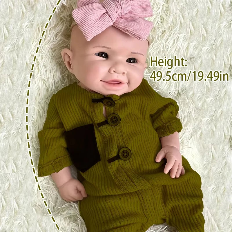Lifelike Reborn Doll -19.49 inches (approximately 50 centimeters) all silicone newborn, realistic veins and sleeping positions -