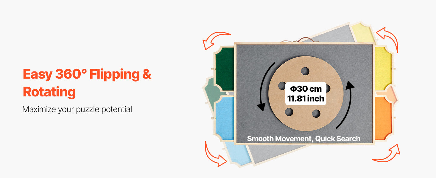 SucceBuy 1000 Piece Puzzle Board with 4 Colorful Felt Drawers  Wooden Table Adjustable 2-Tilting-Angle Jigsaw Puzzle Accessories