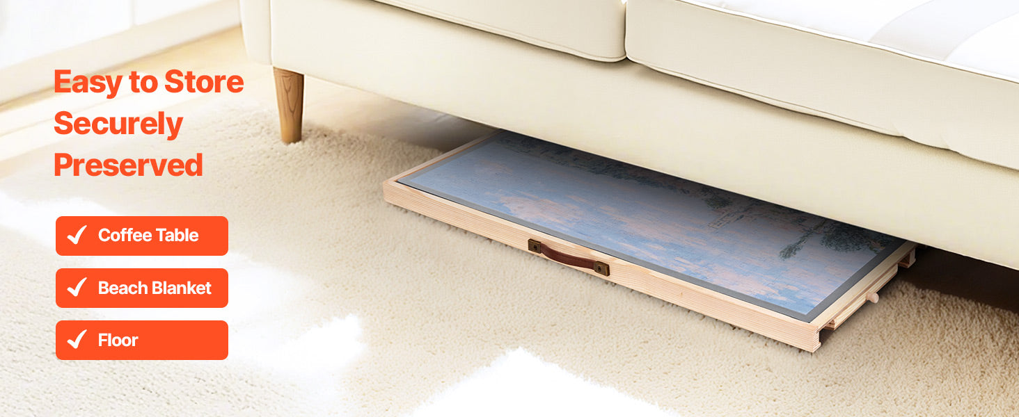 SucceBuy 1000 Piece Puzzle Board with 4 Colorful Felt Drawers  Wooden Table Adjustable 2-Tilting-Angle Jigsaw Puzzle Accessories